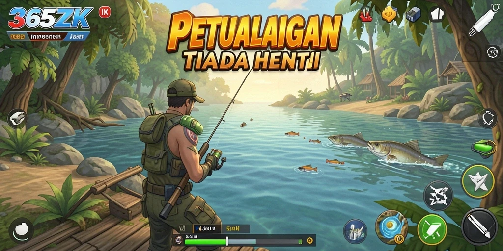 Tangkapan ikan spektakuler dalam gameplay 365ZK.
