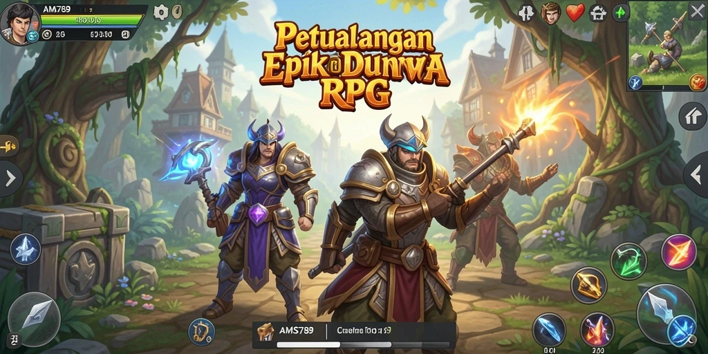 Tampilan aktivitas gameplay di AMS789 yang menarik dan penuh aksi RPG.