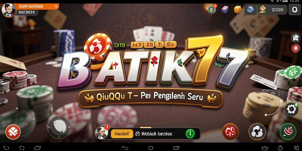 Tampilan gameplay seru dari BATIK77 dengan kartu QiuQiu.