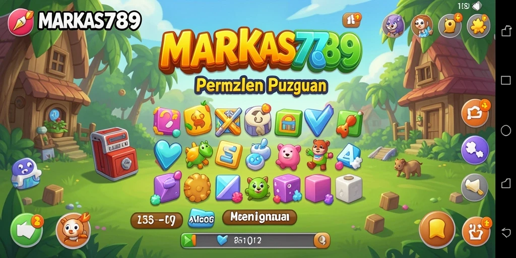 Tangkapan layar gameplay menarik dari MARKAS789 yang menampilkan teka-teki.