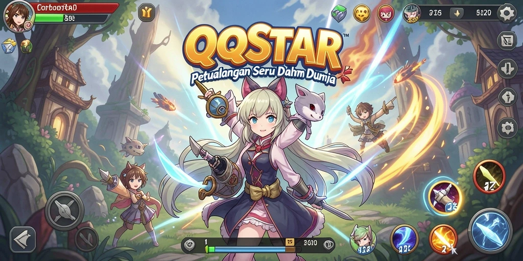Gameplay seru QQSTAR dengan karakter Anime yang mengagumkan.