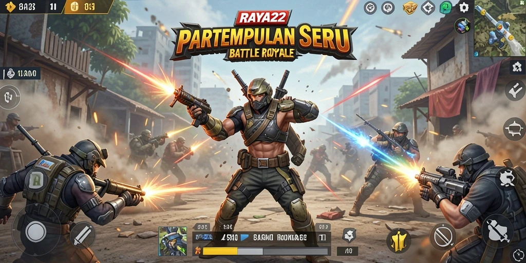Tampilan gameplay RAYA22 yang mendebarkan dan penuh aksi.