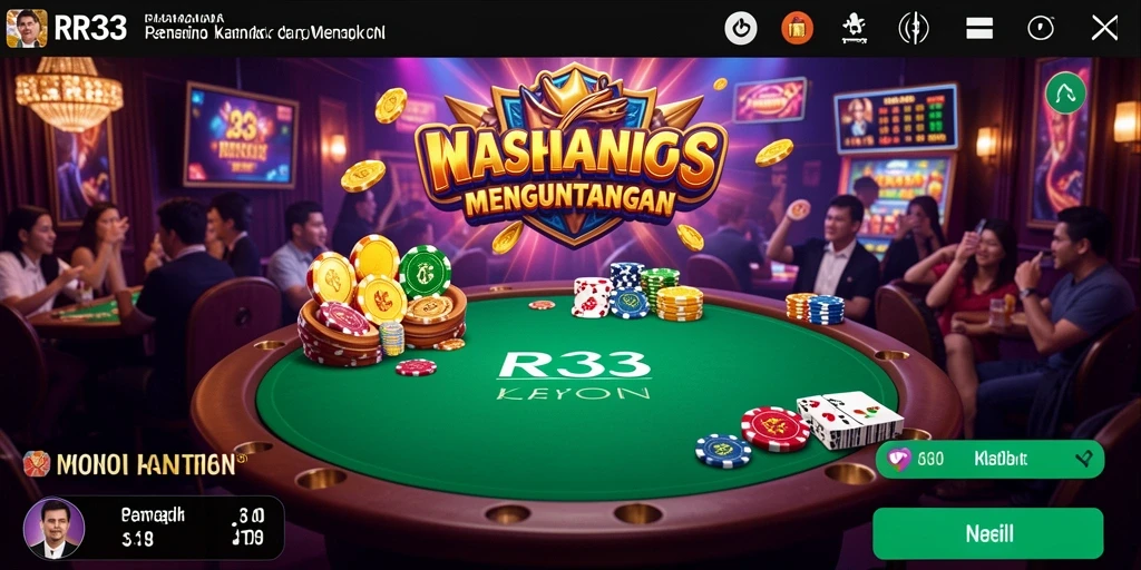 Screenshot gameplay <strong>RR33</strong> yang menampilkan mesin slot menarik.
