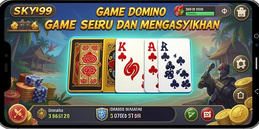 Tampilan gameplay menarik dari game Domino SKY99.