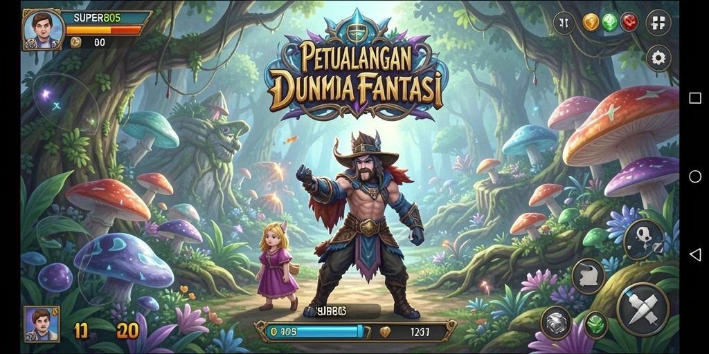 Tampilan gameplay SUPER805 dengan petualangan seru dan grafis menawan.