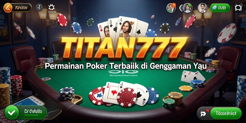Tampilan gameplay Poker yang mendebarkan di TITAN777.