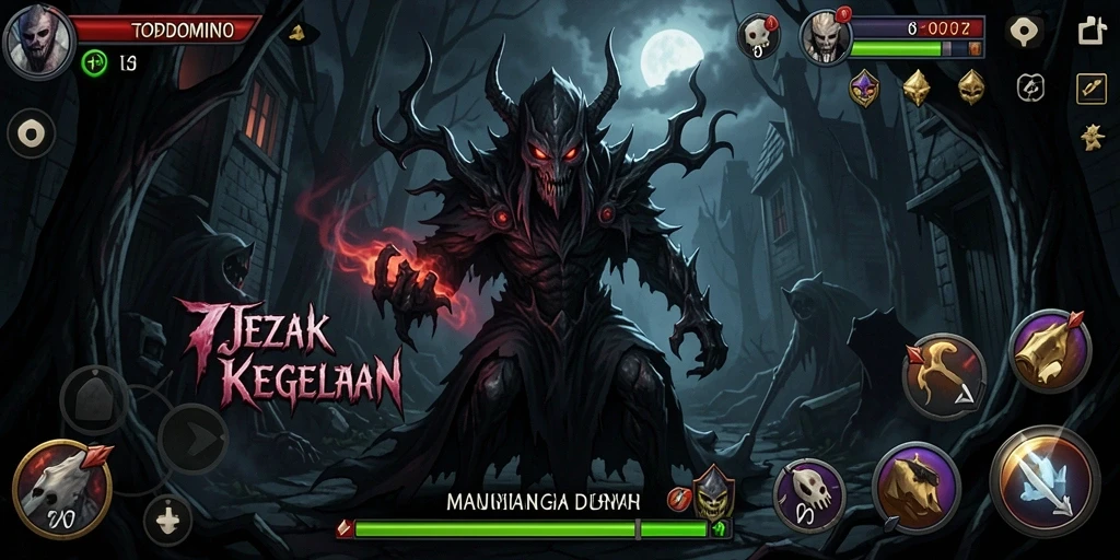 Gambaran gameplay yang menegangkan di TOPDOMINO.